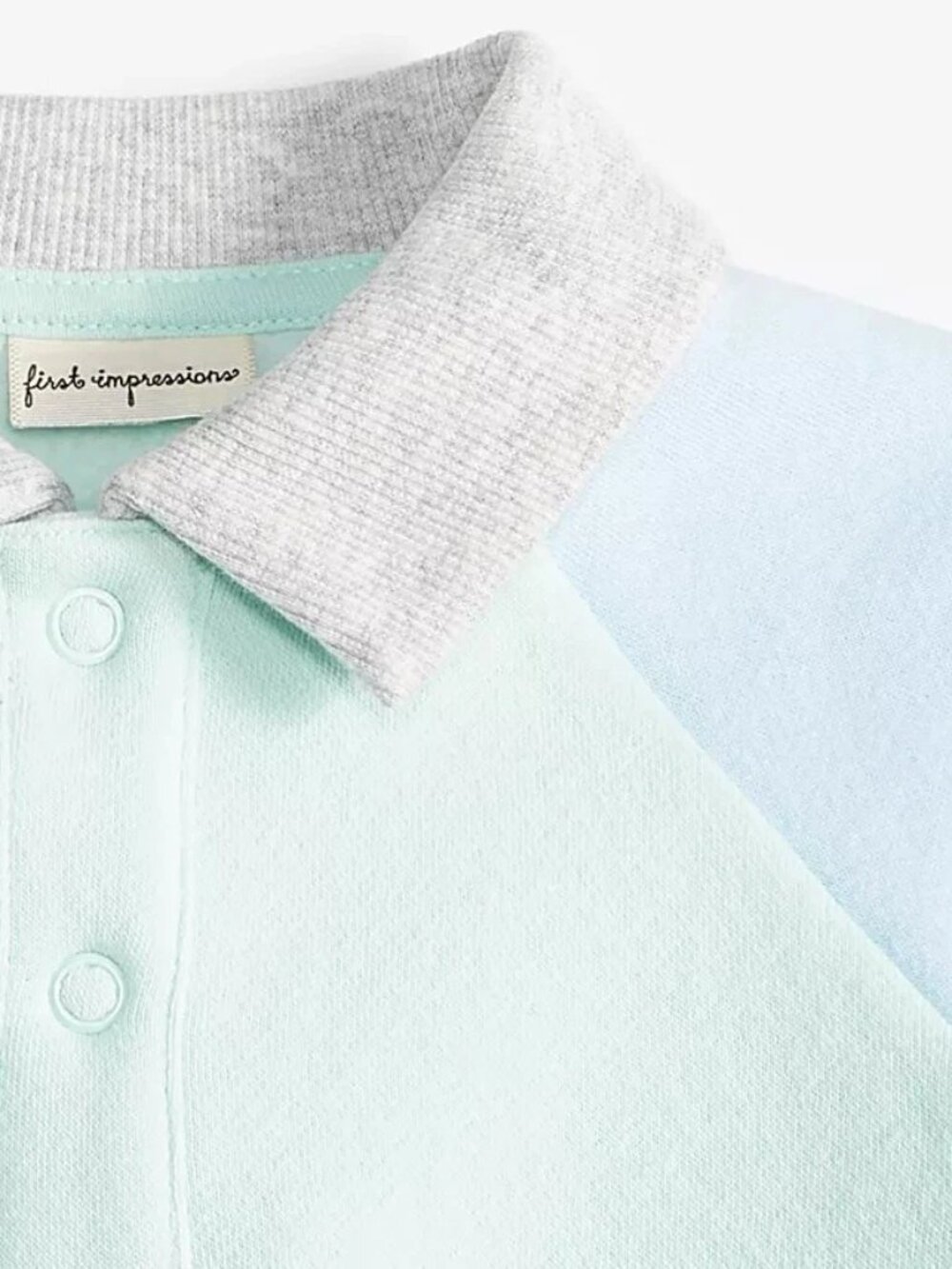 FIRST IMPRESIONS 2 PIECE SET BABY 18 MONTHS AQUA/GREY NWT